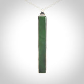 Hand carved New Zealand jade drop pendants with Sterling Silver.